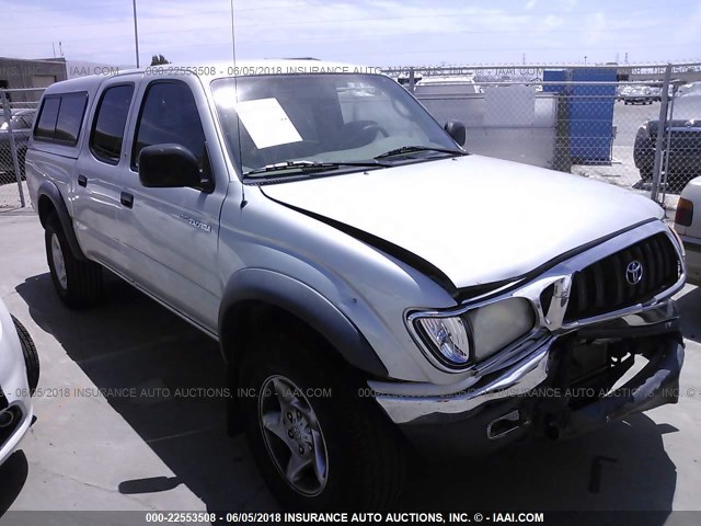 5TEGN92N04Z445275 - 2004 TOYOTA TACOMA DOUBLE CAB PRERUNNER SILVER photo 1