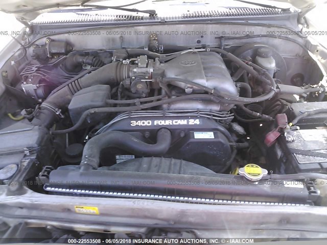 5TEGN92N04Z445275 - 2004 TOYOTA TACOMA DOUBLE CAB PRERUNNER SILVER photo 10