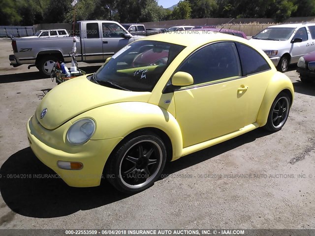 3VWBC21C4XM454051 - 1999 VOLKSWAGEN NEW BEETLE GL 黄色 照片 2