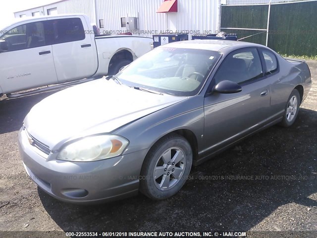 2G1WM15K069287328 - 2006 CHEVROLET MONTE CARLO LT GRAY photo 2