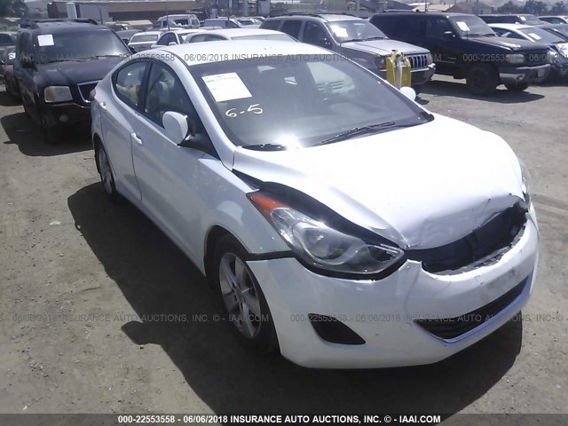 5NPDH4AEXDH432678 - 2013 HYUNDAI ELANTRA GLS/LIMITED WHITE photo 1