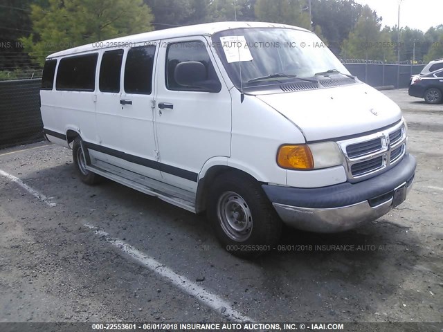 2B5WB35ZX2K131380 - 2002 DODGE RAM WAGON B3500 WHITE photo 1