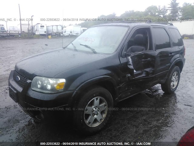 1FMYU94175KA61500 - 2005 FORD ESCAPE LIMITED BLACK photo 2