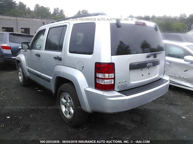 1J4PN2GK9BW545627 - 2011 JEEP LIBERTY SPORT SILVER photo 3