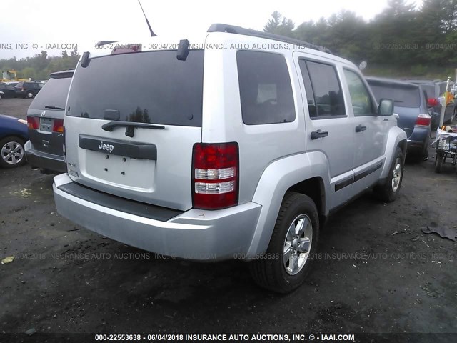 1J4PN2GK9BW545627 - 2011 JEEP LIBERTY SPORT SILVER photo 4