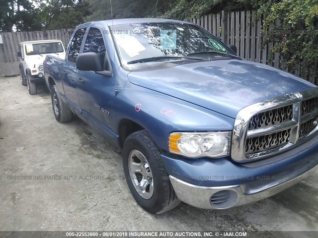 3D7HA18N92G157648 - 2002 DODGE RAM 1500 BLUE photo 1