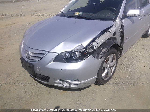 JM1BK124961414227 - 2006 MAZDA 3 S SILVER photo 6