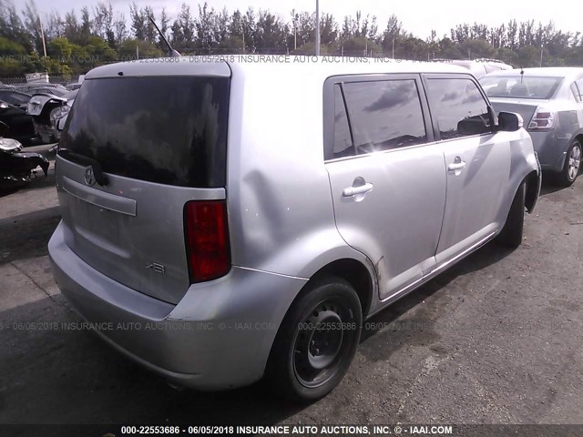 JTLKE50E281023356 - 2008 TOYOTA SCION XB ვერცხლისფერი ფოტო 4