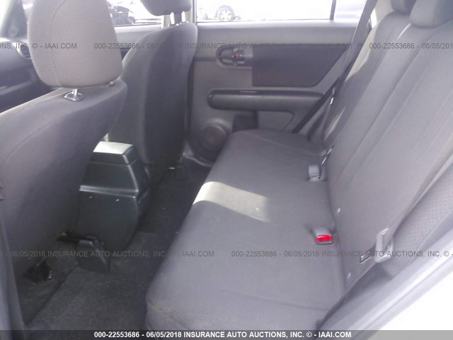 JTLKE50E281023356 - 2008 TOYOTA SCION XB ვერცხლისფერი ფოტო 8