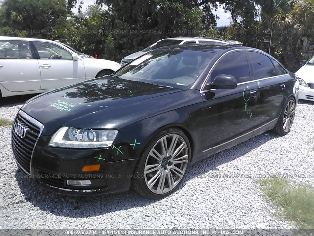 WAUWG74F19N050044 - 2009 AUDI A6 QUATTRO BLACK photo 2