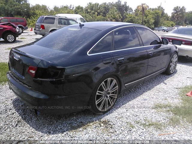 WAUWG74F19N050044 - 2009 AUDI A6 QUATTRO BLACK photo 4