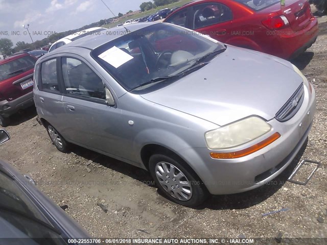 KL1TD62665B325194 - 2005 CHEVROLET AVEO LS SILVER photo 1