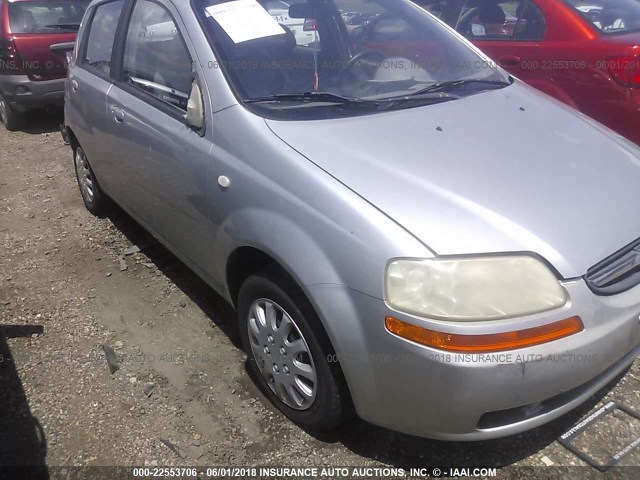 KL1TD62665B325194 - 2005 CHEVROLET AVEO LS SILVER photo 6