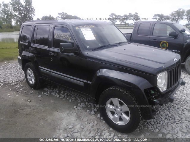 1J4PN2GK9AW142410 - 2010 JEEP LIBERTY SPORT BLACK photo 1