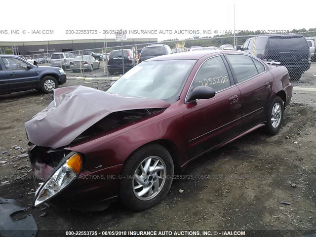 1G2NF52E23C309079 - 2003 PONTIAC GRAND AM SE1 RED photo 2