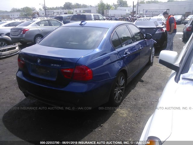 WBAPL33589A407406 - 2009 BMW 335 XI BLUE photo 4