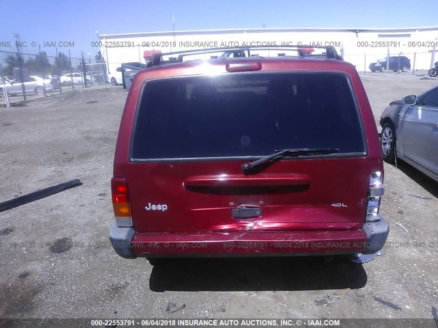 1J4FF68S3XL667049 - 1999 JEEP CHEROKEE SPORT/CLASSIC RED photo 6