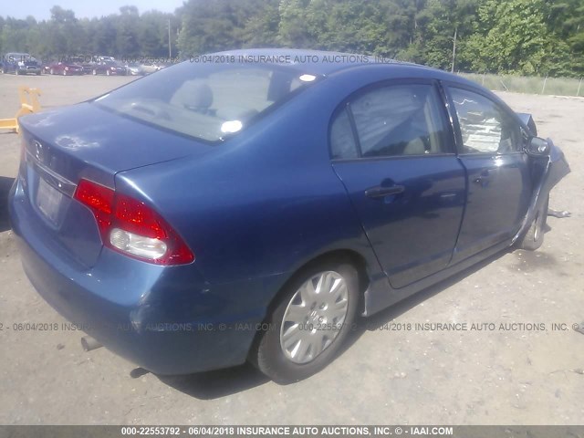 2HGFA1F39AH516936 - 2010 HONDA CIVIC VP BLUE photo 4