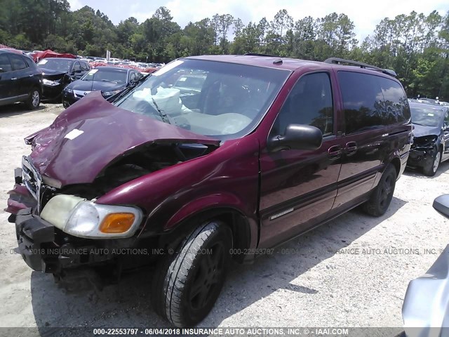 1GNDX13EX4D150522 - 2004 CHEVROLET VENTURE LUXURY MAROON photo 2