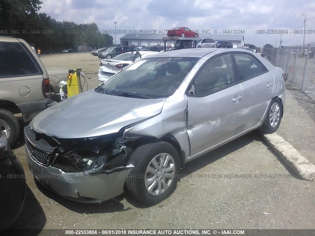 KNAFU4A22D5718905 - 2013 KIA FORTE EX SILVER photo 2