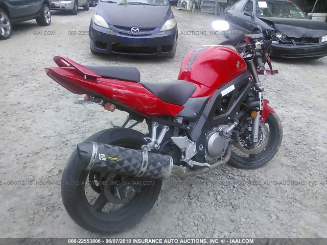 JS1VP53AX62102478 - 2006 SUZUKI SV650 RED photo 4