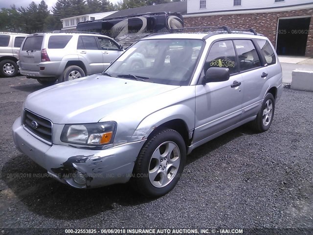 JF1SG65654H759437 - 2004 SUBARU FORESTER 2.5XS SILVER photo 2