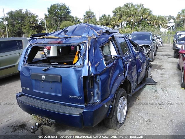 1D8GT28K49W532550 - 2009 DODGE NITRO SE BLUE photo 4