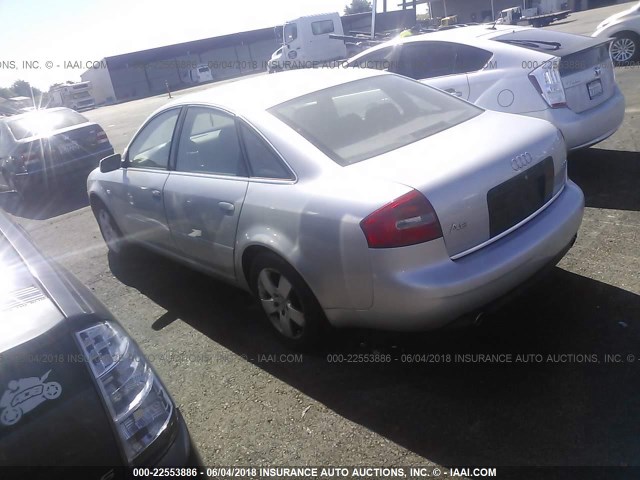 WAULD64B52N055384 - 2002 AUDI A6 2.7T QUATTRO SILVER photo 3