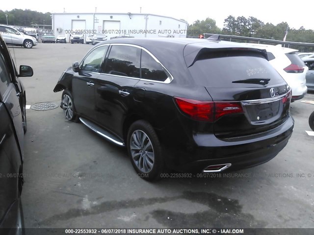 5FRYD4H6XEB005320 - 2014 ACURA MDX TECHNOLOGY BLACK photo 3