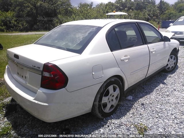 1G1ZS53886F127318 - 2006 CHEVROLET MALIBU LS 白色 照片 4