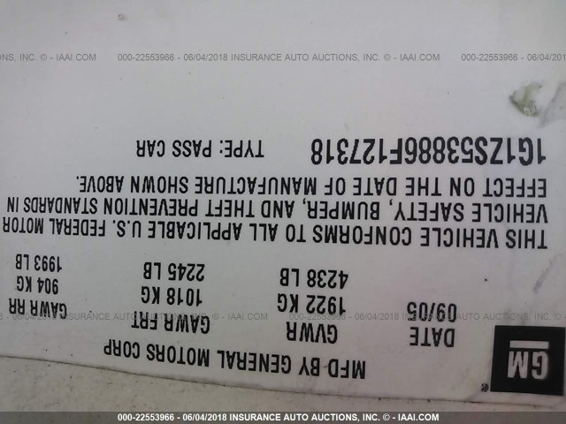 1G1ZS53886F127318 - 2006 CHEVROLET MALIBU LS 白色 照片 9