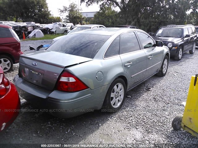 1FAFP24185G136501 - 2005 FORD FIVE HUNDRED SEL GREEN photo 4