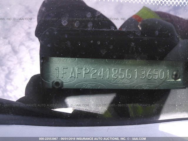 1FAFP24185G136501 - 2005 FORD FIVE HUNDRED SEL GREEN photo 9