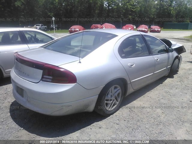 2B3HD46R11H556613 - 2001 DODGE INTREPID SE SILVER photo 4