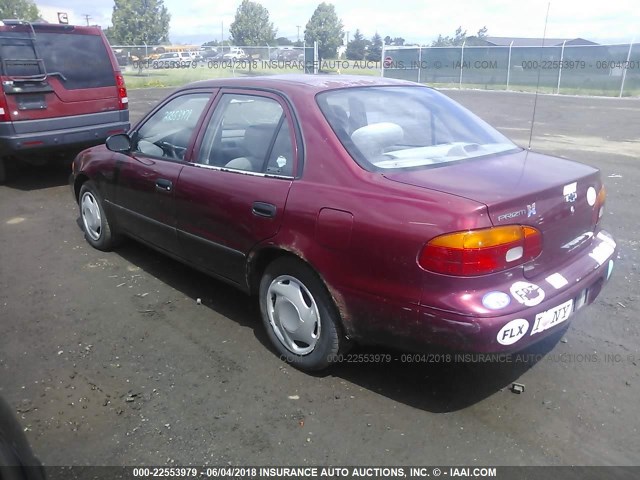 1Y1SK5288YZ438254 - 2000 CHEVROLET GEO PRIZM LSI MAROON photo 3