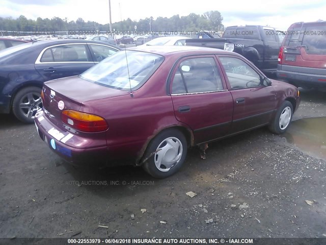 1Y1SK5288YZ438254 - 2000 CHEVROLET GEO PRIZM LSI MAROON photo 4