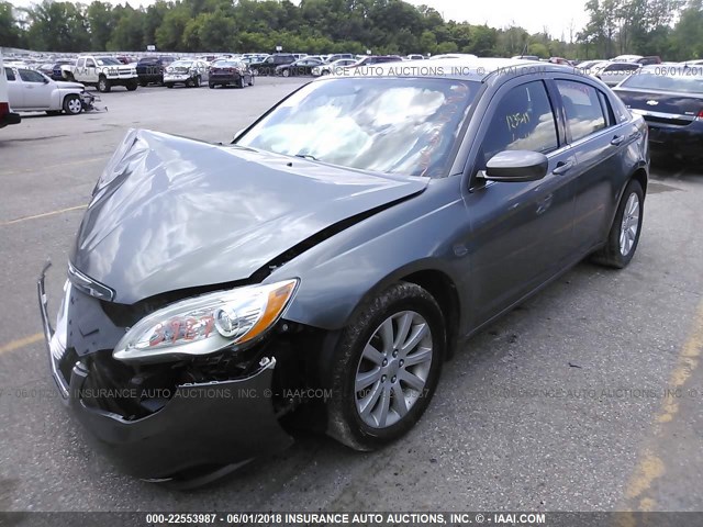 1C3CCBBB1DN602191 - 2013 CHRYSLER 200 TOURING GRAY photo 2