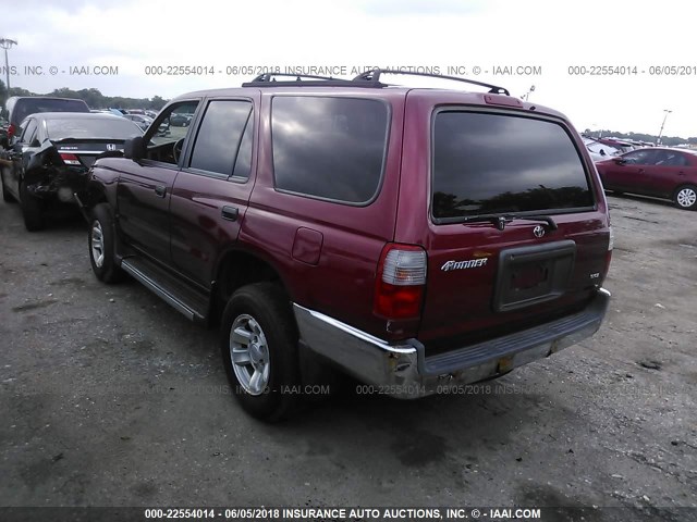 JT3GM84R9Y0066718 - 2000 TOYOTA 4RUNNER RED photo 3