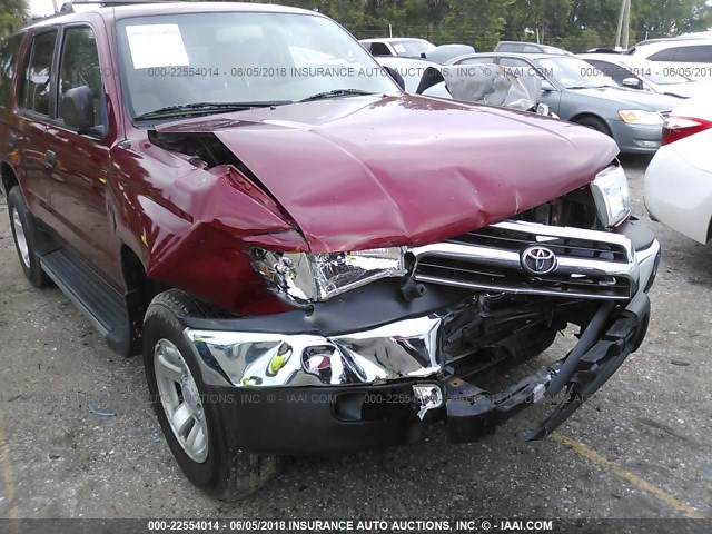 JT3GM84R9Y0066718 - 2000 TOYOTA 4RUNNER RED photo 6