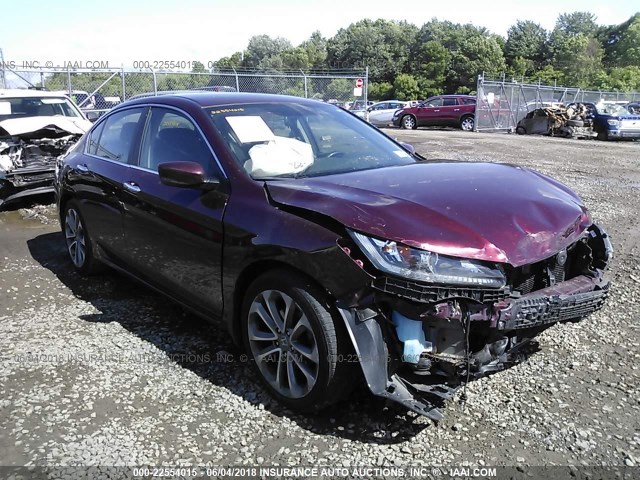 1HGCR2F51DA089872 - 2013 HONDA ACCORD SPORT ბურგუნდია ფოტო 1