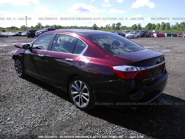 1HGCR2F51DA089872 - 2013 HONDA ACCORD SPORT ბურგუნდია ფოტო 3