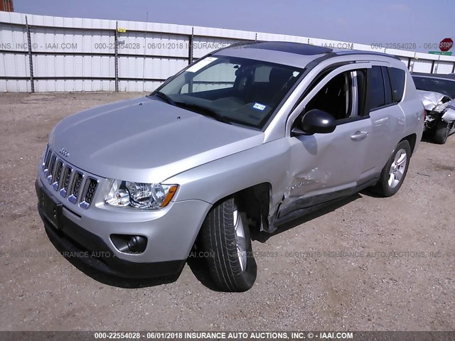 1J4NT1FB9BD138945 - 2011 JEEP COMPASS SPORT SILVER photo 2