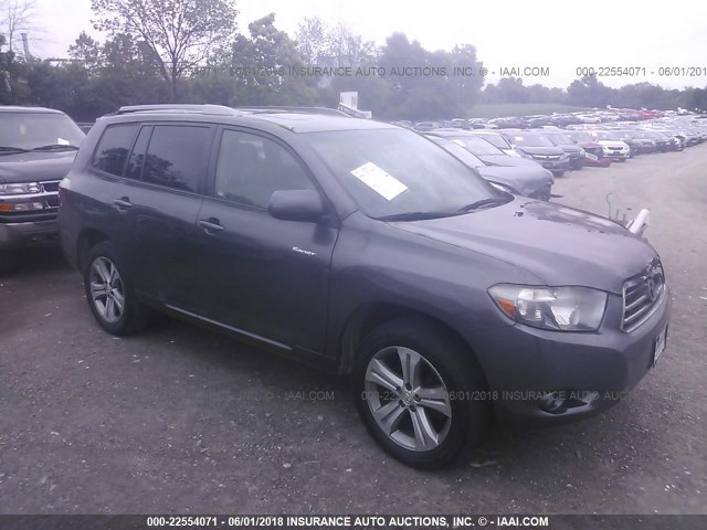 JTEDS43A782012987 - 2008 TOYOTA HIGHLANDER SPORT GRAY photo 1