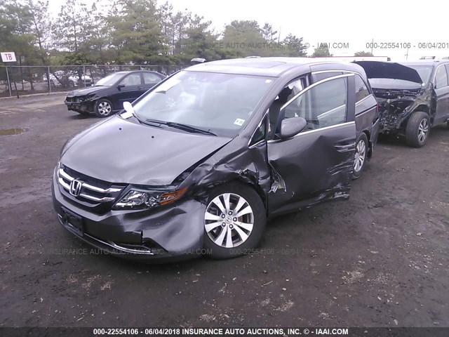 5FNRL5H60GB098463 - 2016 HONDA ODYSSEY EXL GRAY photo 2