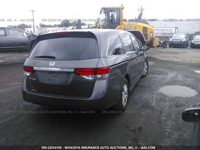 5FNRL5H60GB098463 - 2016 HONDA ODYSSEY EXL GRAY photo 4