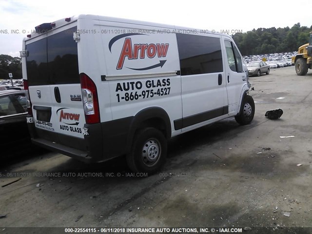 3C6TRVAG4GE109940 - 2016 RAM PROMASTER 1500 1500 STANDARD WHITE photo 4