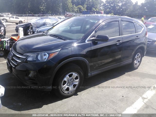 2HKRM4H3XDH628223 - 2013 HONDA CR-V LX BLACK photo 2