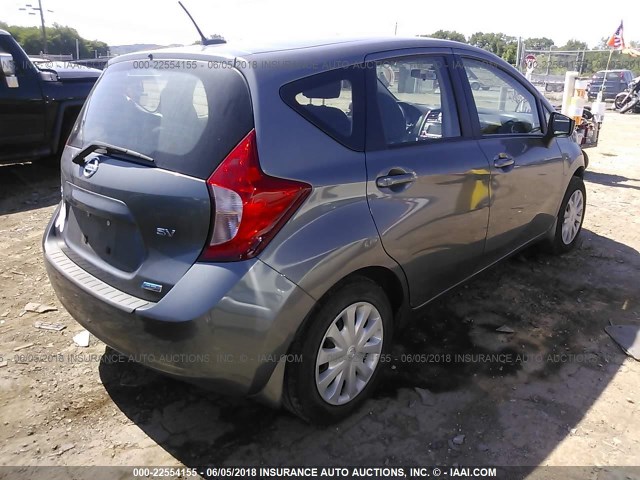 3N1CE2CP1GL377343 - 2016 NISSAN VERSA NOTE S/S PLUS/SV/SL/SR GRAY photo 4