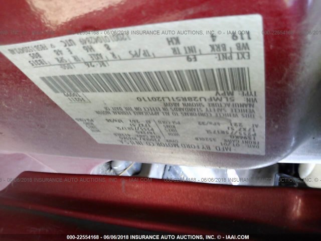 5LMFU28R51LJ20110 - 2001 LINCOLN NAVIGATOR RED photo 9