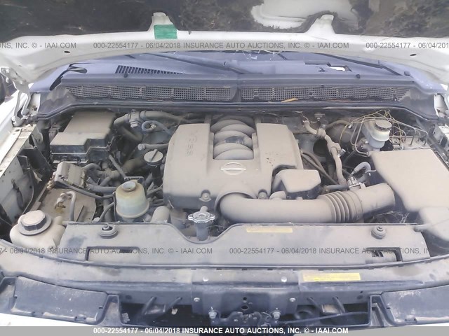 1N6AA06A36N535608 - 2006 NISSAN TITAN XE/SE/LE WHITE photo 10